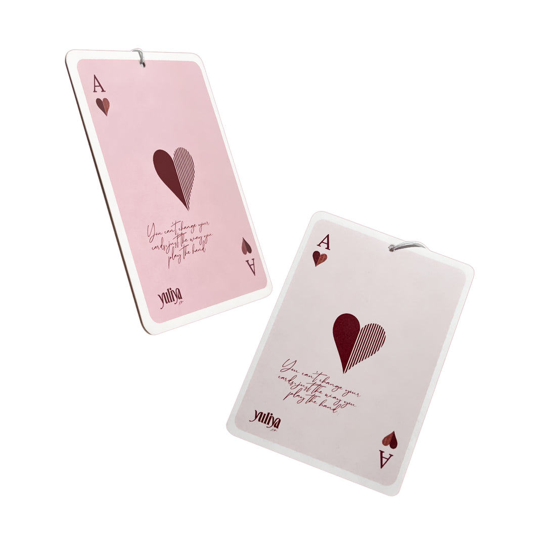 car hanging perfume card on a white background