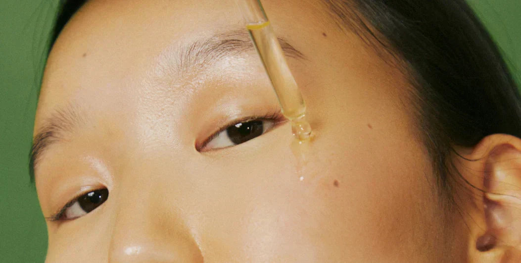 Facial oil for night skincare routine with botanical oils for dry, mature, sensitive and acne-prone skin