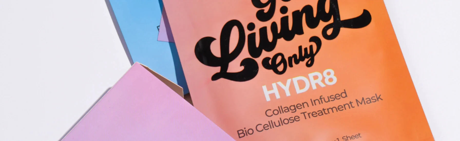 Hydrate and rejuvenate with Good Living Only's HYDR8 Collagen Infused Bio Cellulose Treatment Mask, available at Vams Beauty Shop - top choice for premium Australian skincare.