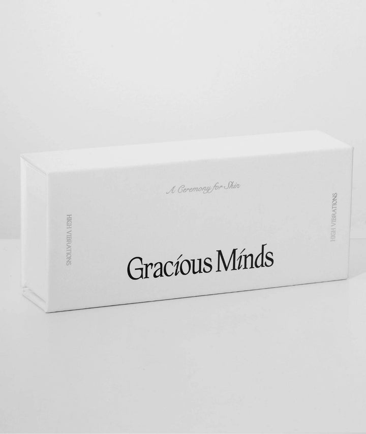 White Gracious Minds outer packaging box featuring Ceremony for Skin text.