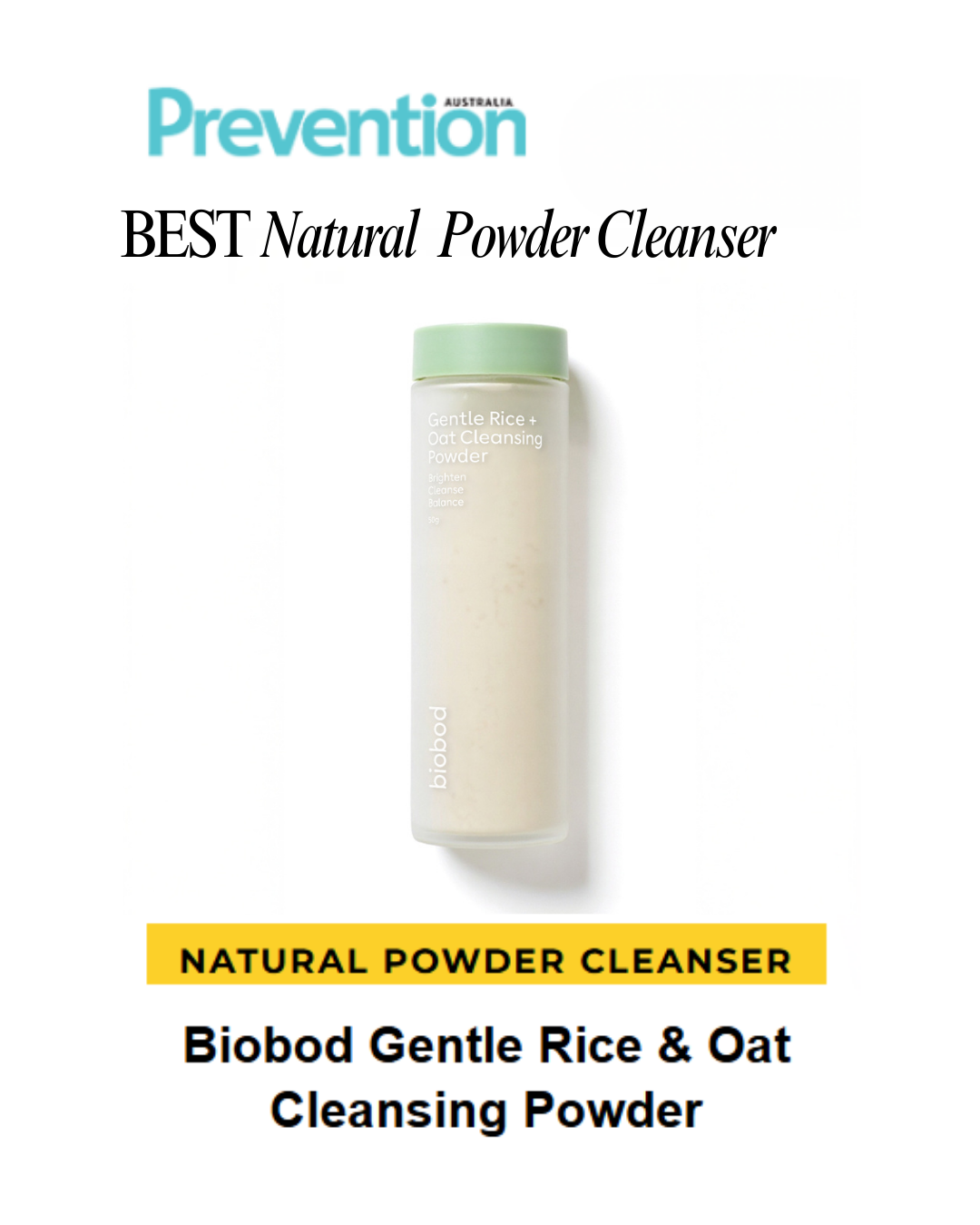 biobod Gentle Rice & Oat Cleansing Powder 50g