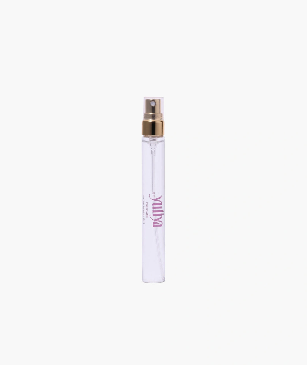 Twin Flame perfume mist by Yuliya Fragrances on a white background perfume sample 10ml, phthalate free perfume travel size. Shop from VAMS Beauty Australian skincare and beauty products