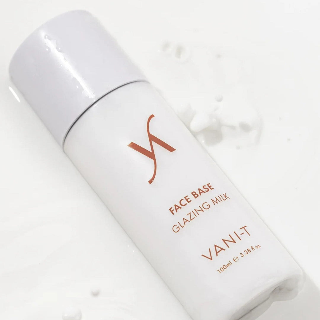 VANI-T Face Base Glazing Milk Australia bottle on a light background