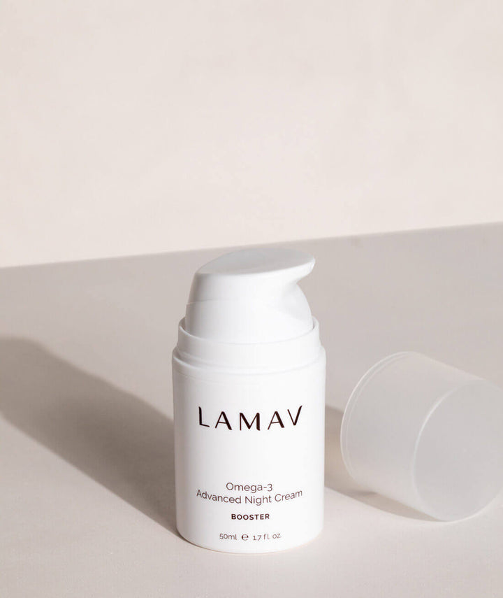  LAMAV Omega-3 Advanced Night Cream in an evening skincare routine