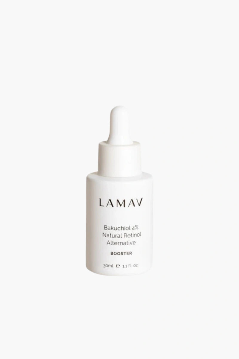 LAMAV Bakuchiol 4% Natural Retinol Alternative serum for sensitive skin to reduce wrinkles, dullness and acne naturally.