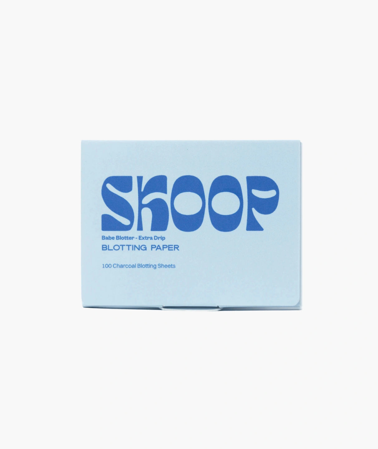 Skoop Babe Blotter Extra Drip Charcoal Blotting Paper with 100 oil-absorbing sheets, to instantly remove excess oil, reduce shine and refresh oily or combination skin without disturbing makeup.