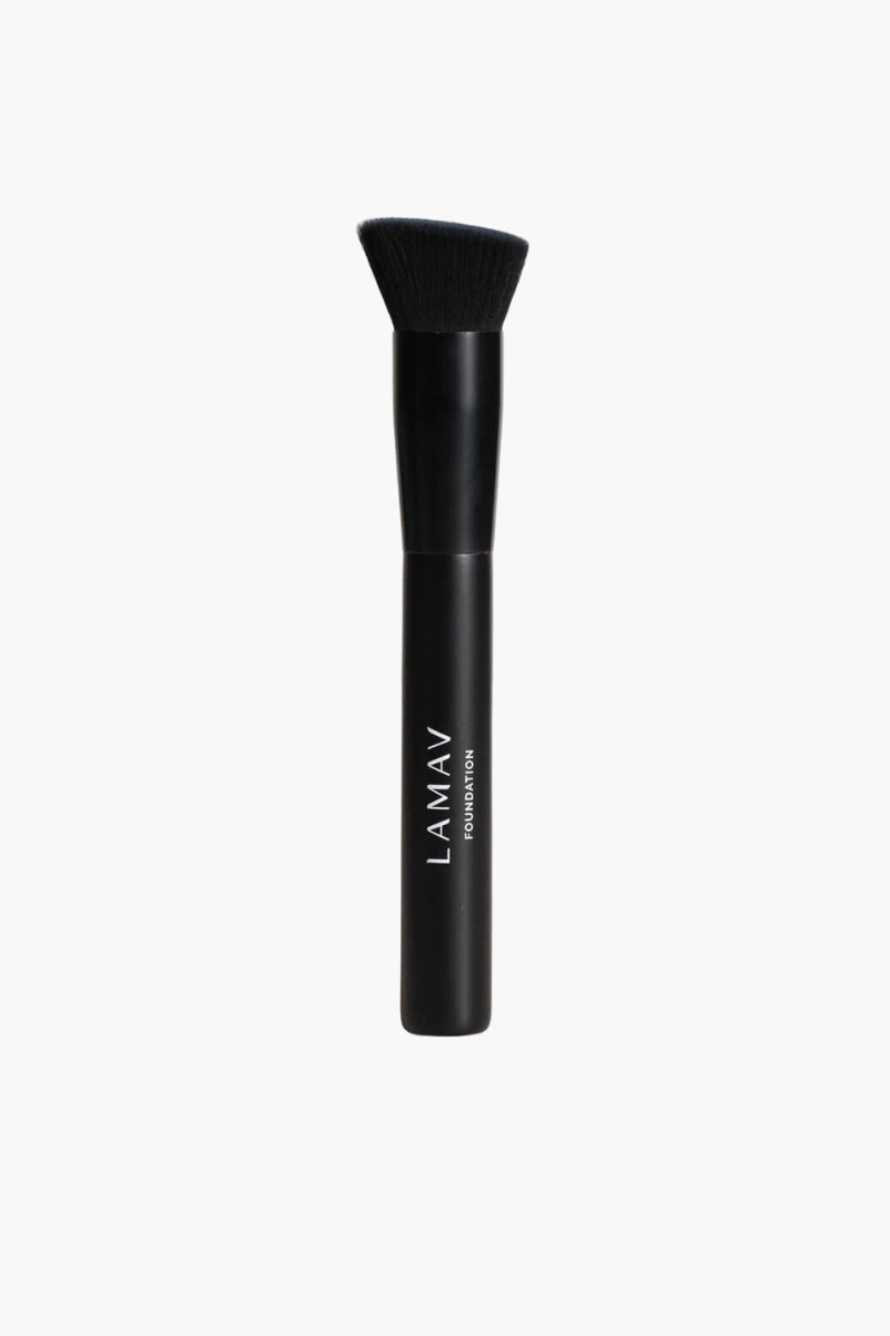 LAMAV Vegan Foundation Brush with angled cruelty-free bristles for flawless streak-free makeup application