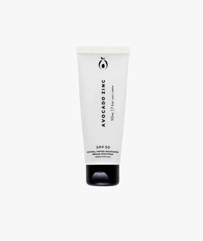 Avocado Zinc SPF 50 Natural Tinted Moisturiser mineral sunscreen
