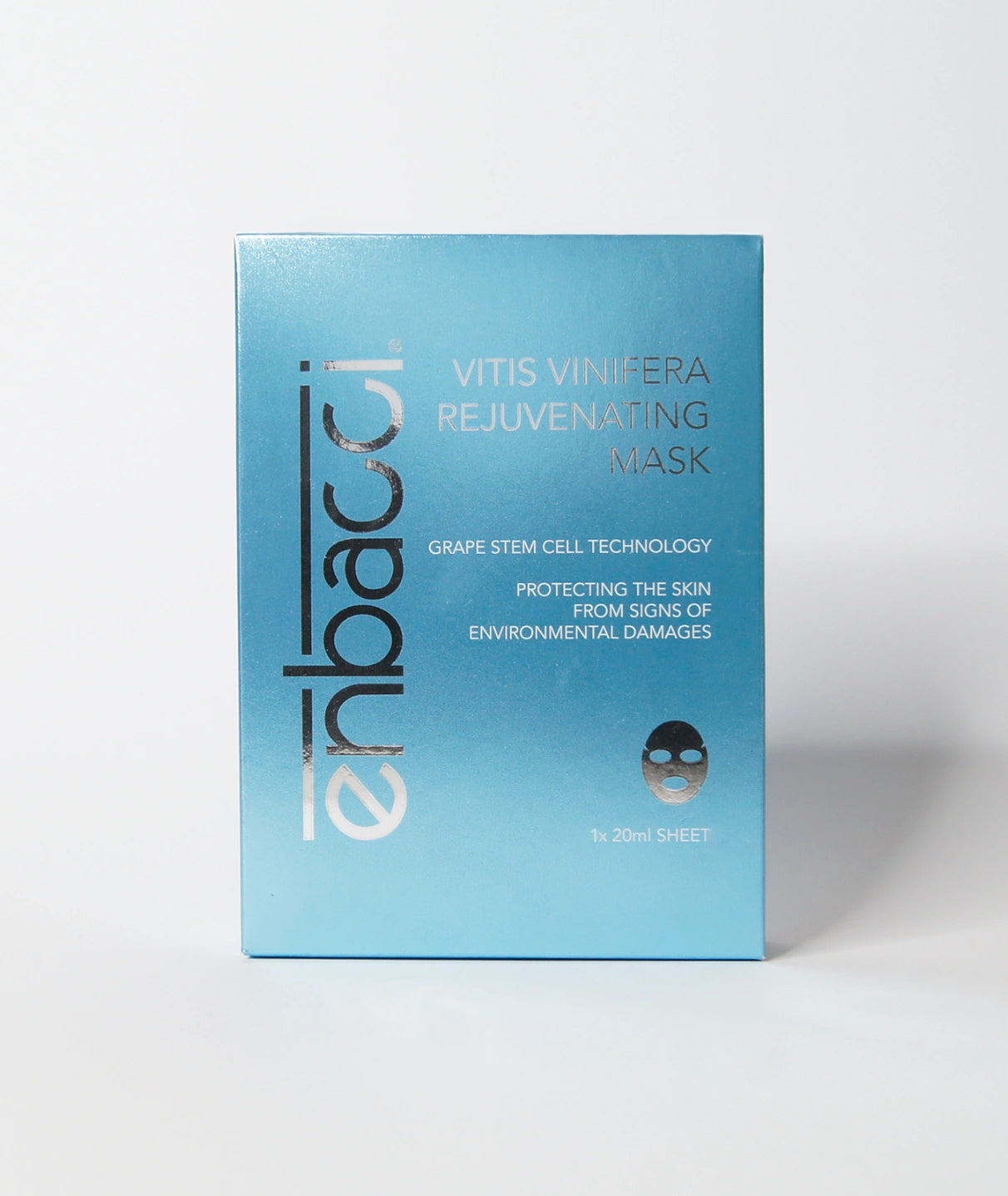 Enbacci Vitis Vinifera Rejuvenating Mask sheet mask with grape stem cell technology for anti-ageing, skin rejuvenation available at VAMS Beauty Australia.