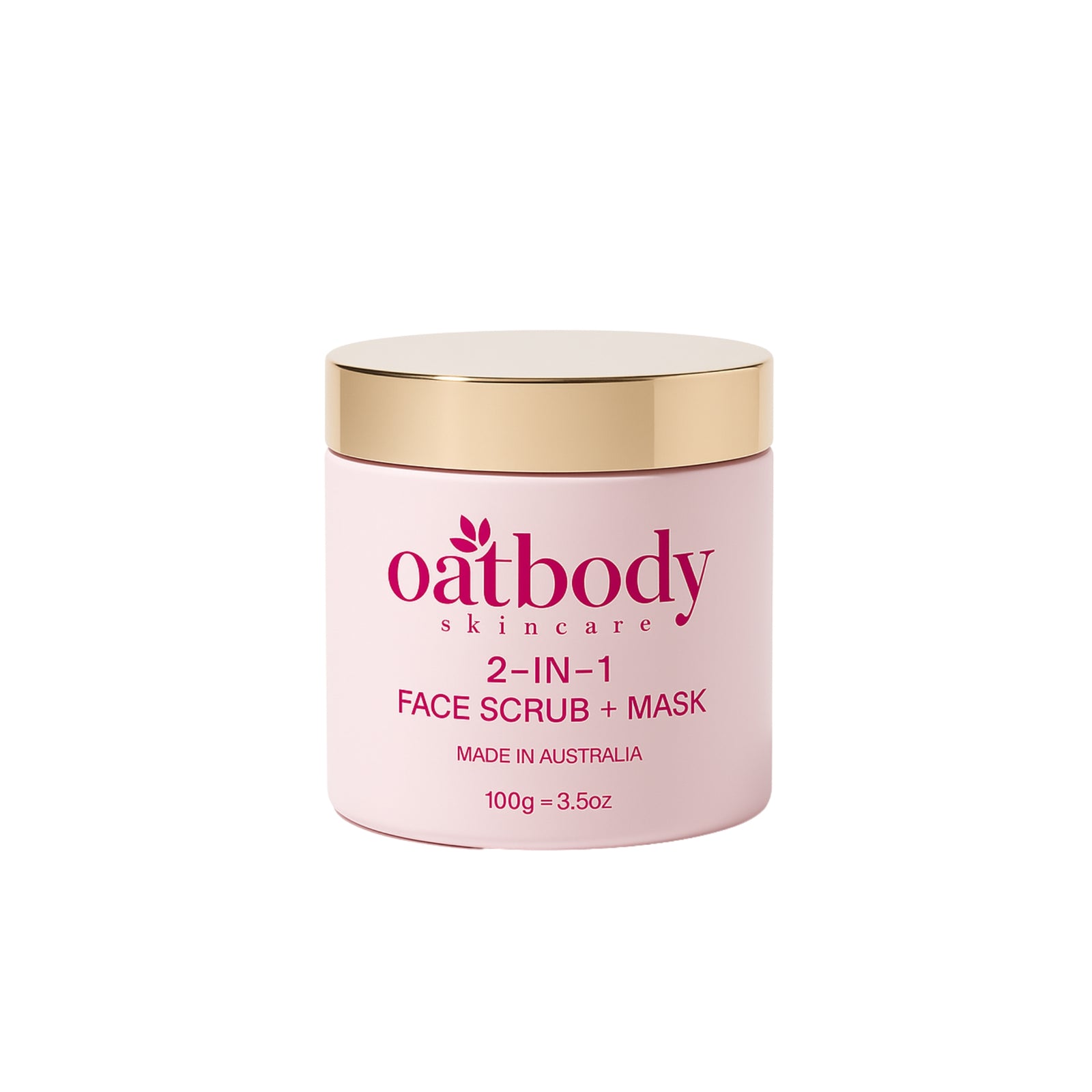 Oat Body 2-in-1 Face Scrub and Mask for Sensitive Skin and acne - A nourishing Australian-made skincare product in a 100g jar, ideal for gentle exfoliation