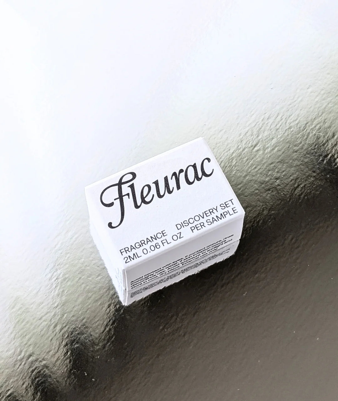 Fleurac Fragrance Discovery Set — White outer product packaging box for 2ml perfume samples