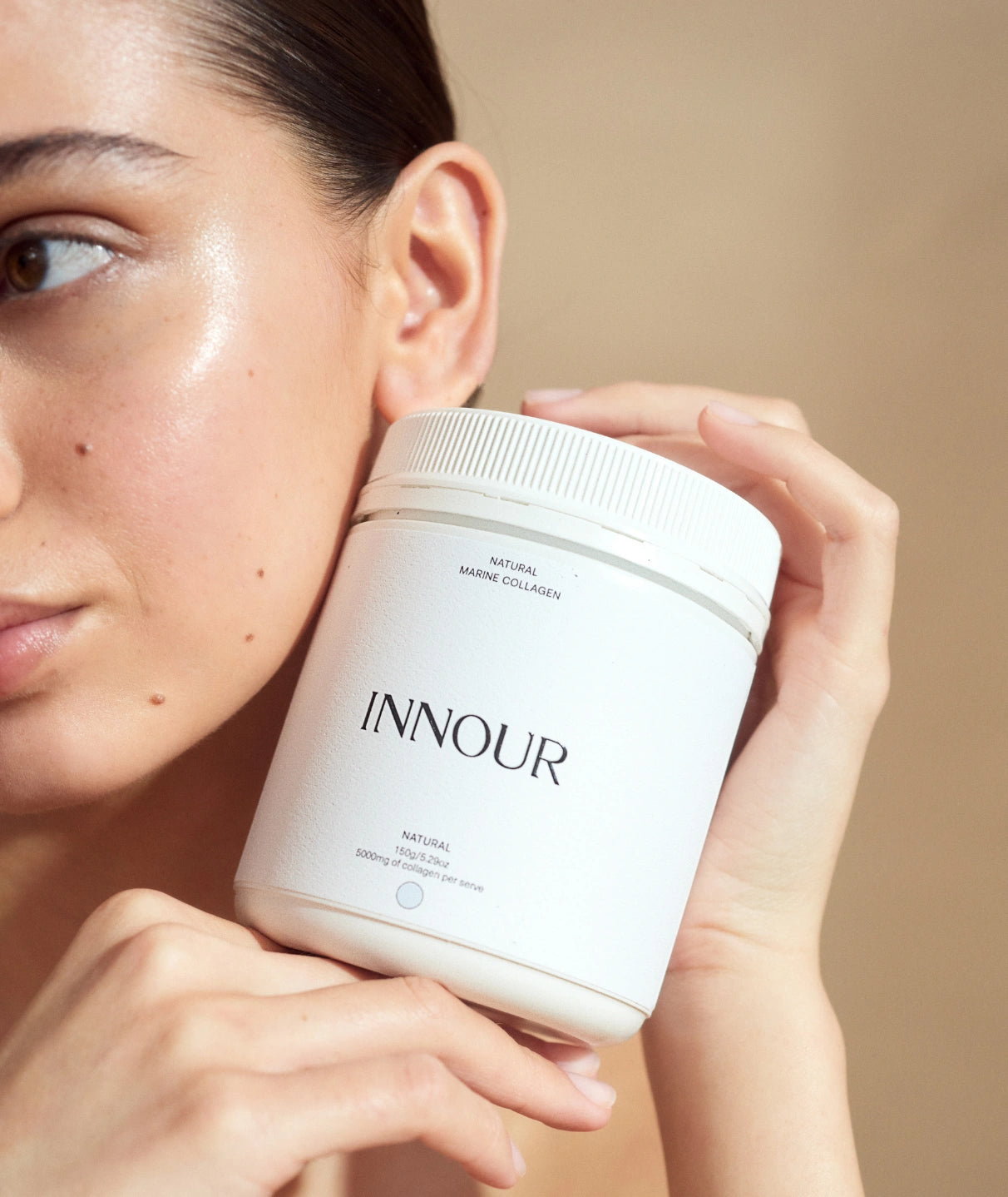collagen powder for skin firmness, hydration and elasticity.