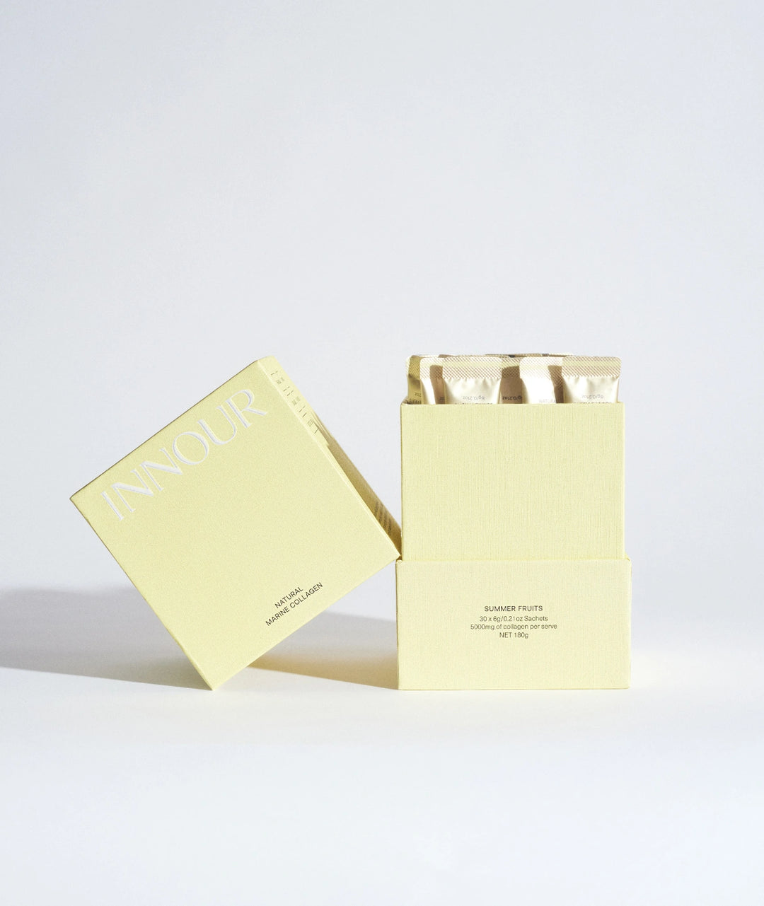 Innour Natural Marine Collagen Summer Fruits 30 Sachets featuring convenient single-serve collagen sticks designed to support skin hydration, hair and nail health in Australia.