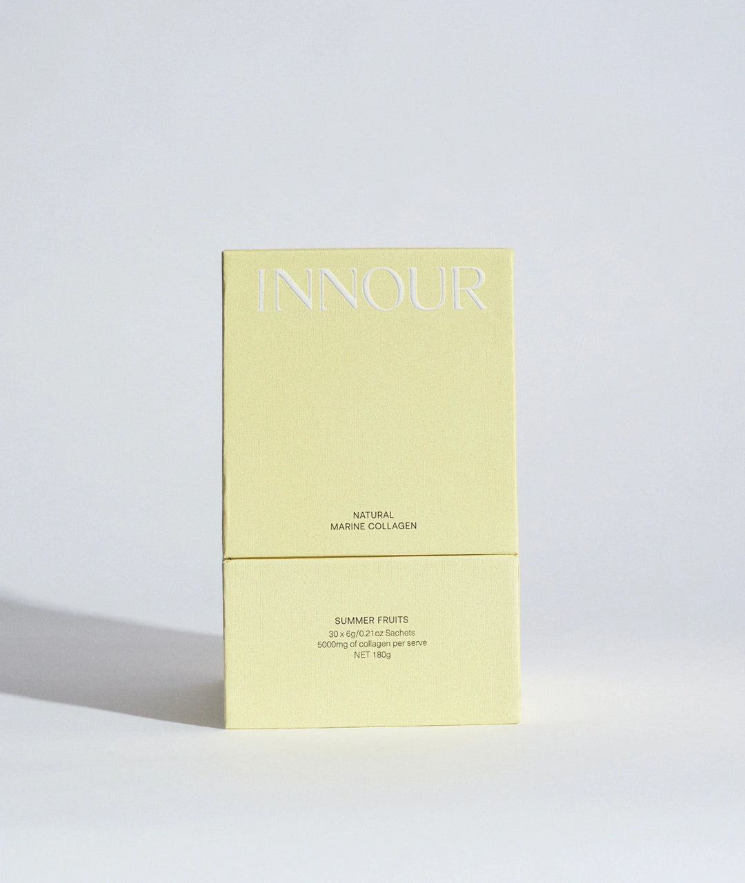 Innour Natural Marine Collagen Summer Fruits 30 Sachets packaging featuring premium marine collagen supplement for daily skin, hair and wellness support.