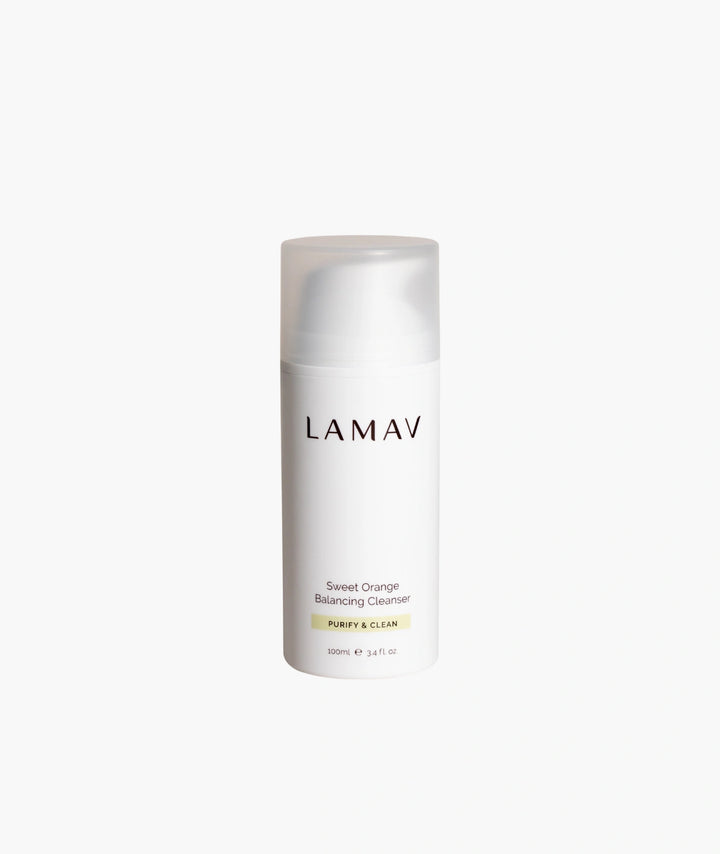 LAMAV Sweet Orange Balancing Cleanser 100ml natural face cleanser for oily, combination and acne-prone skin available in Australia.