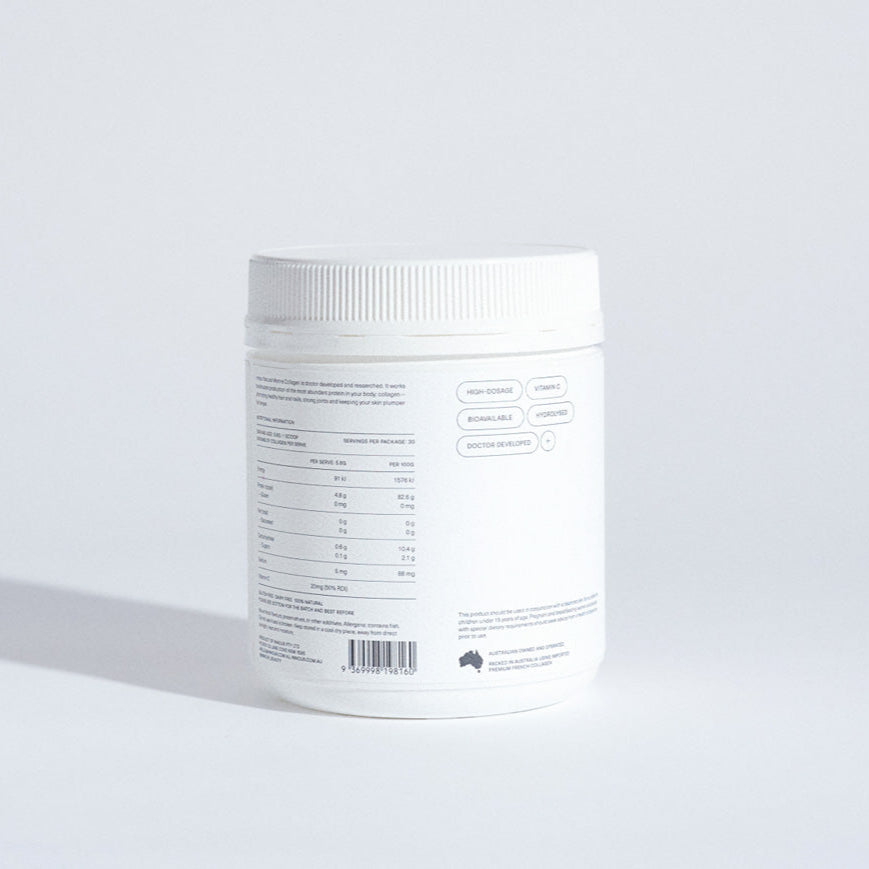 Innour Berry marine collagen 174g nutritional information panel