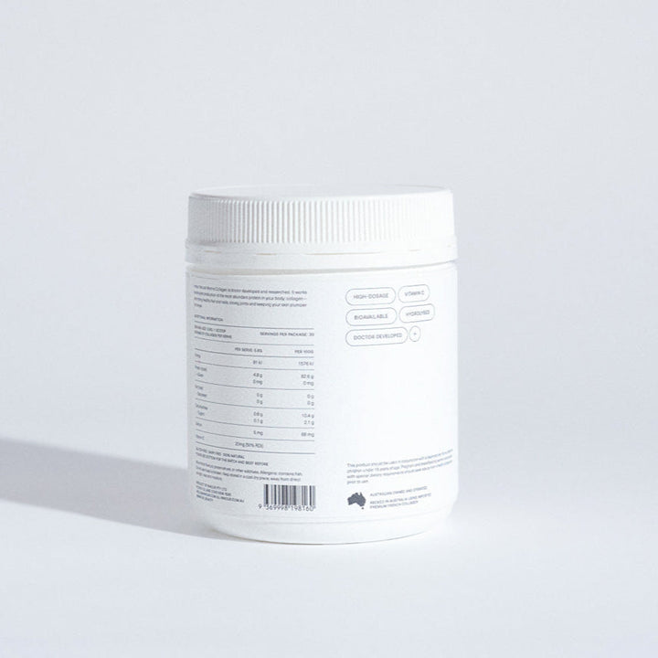 Innour Berry marine collagen 174g nutritional information panel