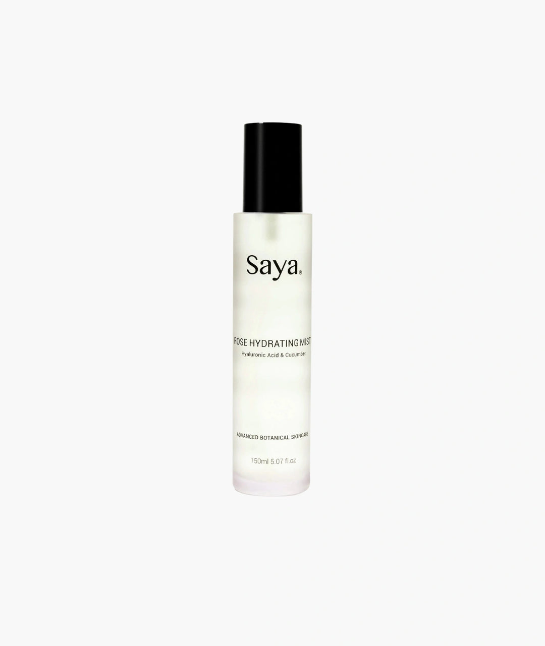 Saya Rose Hydrating Mist with hyaluronic acid and cucumber for lightweight hydration and refreshed, healthy-looking skin.