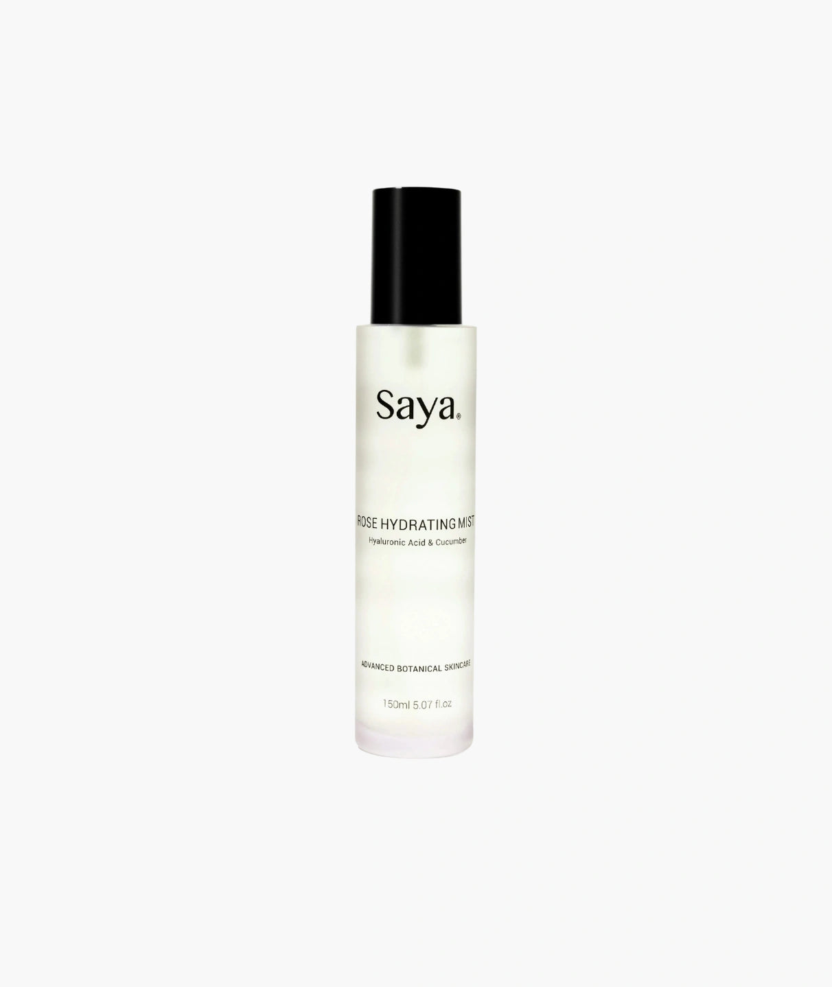 Saya Rose Hydrating Mist with hyaluronic acid and cucumber for lightweight hydration and refreshed, healthy-looking skin.