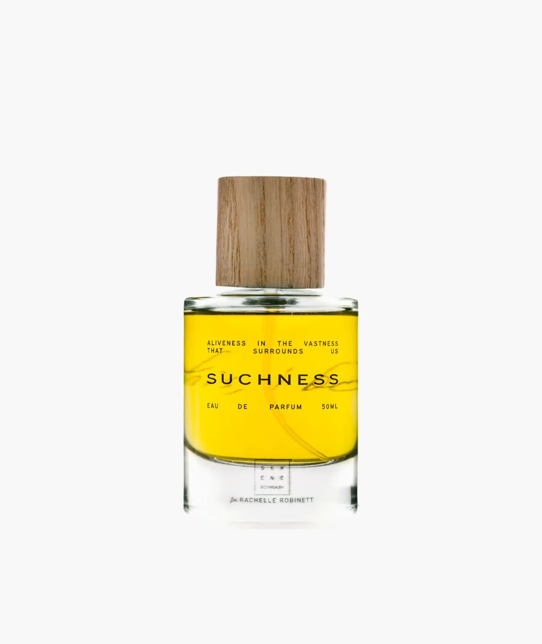 Suchness Eau de Parfum by Serene BodyHealth — 50ml glass bottle with wooden cap | grounding natural scent