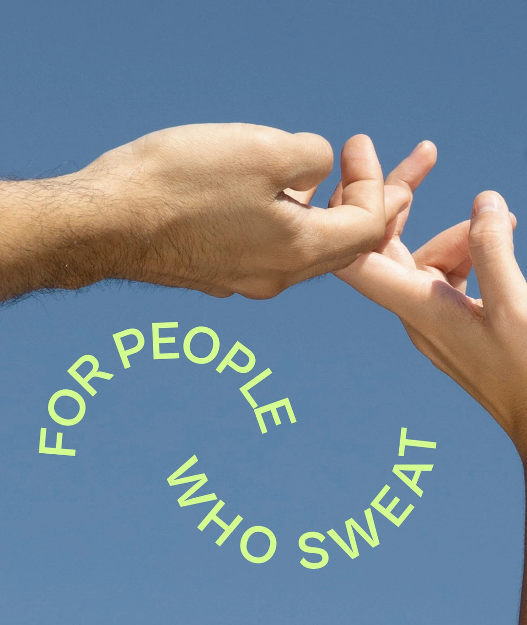 Hands using Skoop Hand Hero Antiperspirant Dry Touch Hand Cream, innovative sweat-absorbing hand cream designed for people experiencing sweaty palms, helping keep hands drier during work, sport and everyday activities.