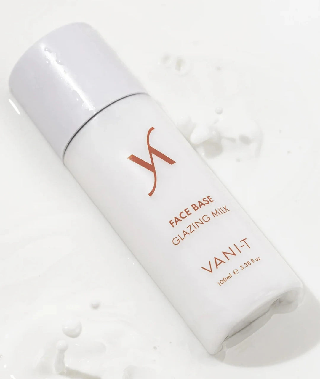 VANI-T Face Base Glazing Milk featuring a luminous skincare-makeup hybrid formula that delivers hydration, radiance and a smooth dewy complexion.