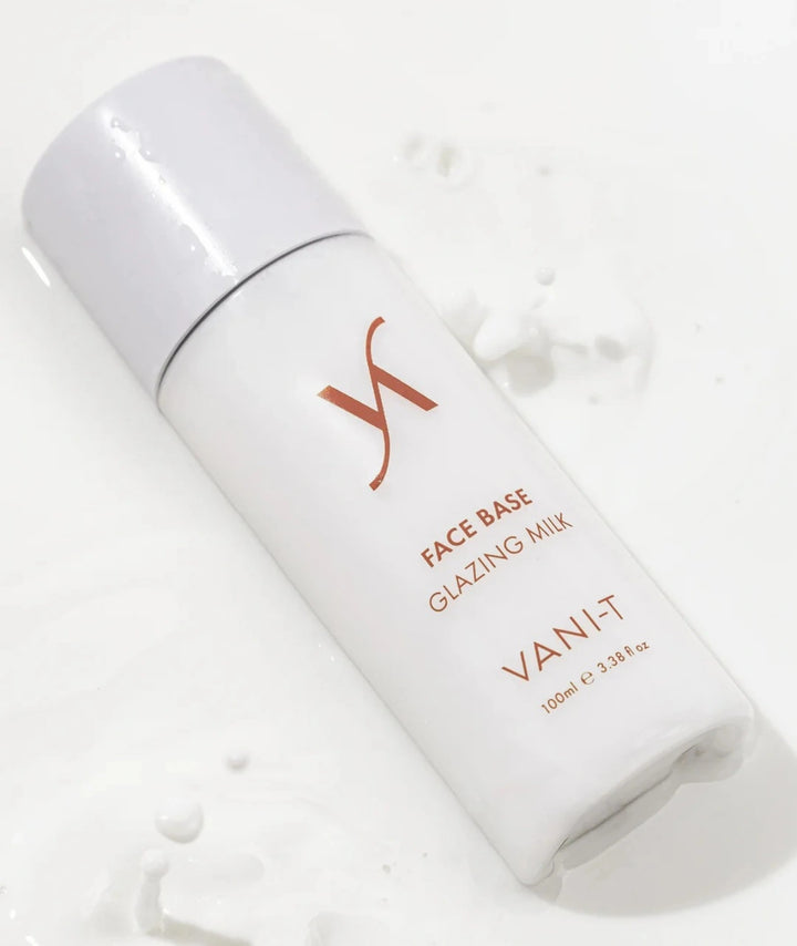 VANI-T Face Base Glazing Milk featuring a luminous skincare-makeup hybrid formula that delivers hydration, radiance and a smooth dewy complexion.